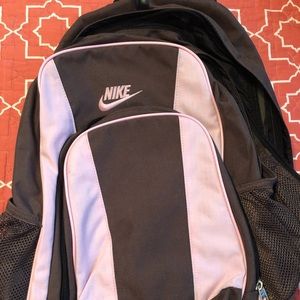 Light pink and brown Nike backpack